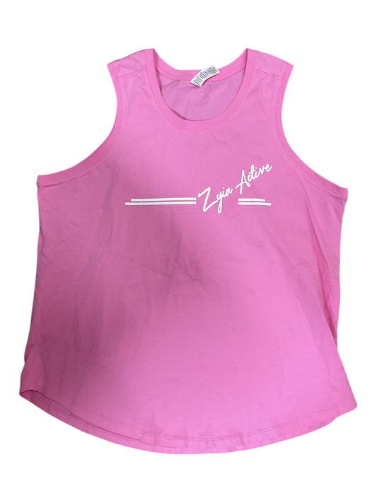 Athletic Tank Top By Zyia In Pink, Size:L
