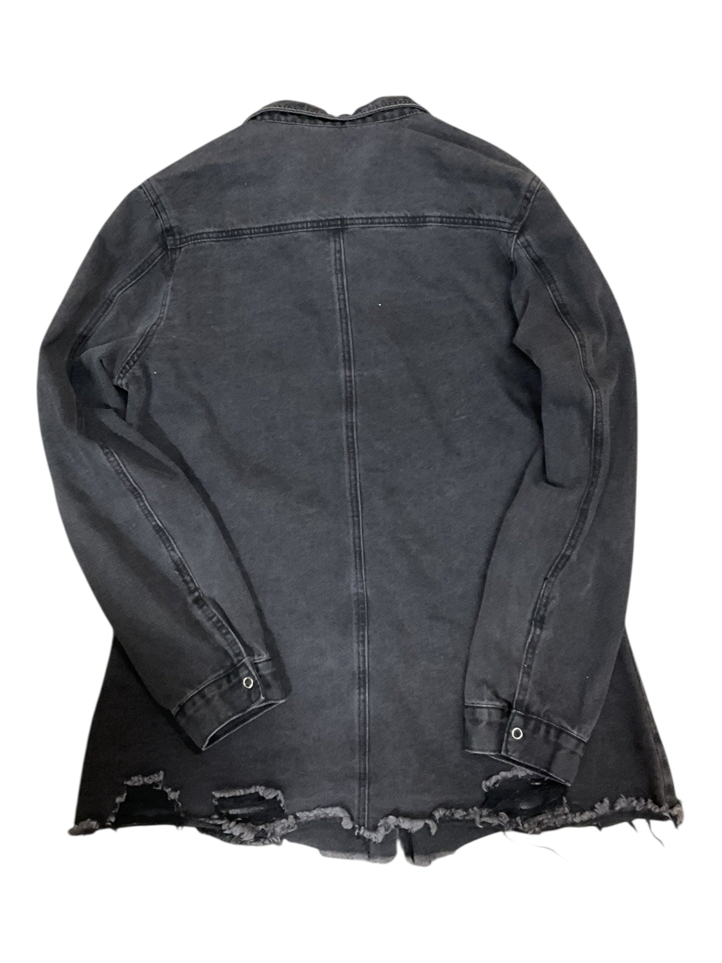 Jacket Shirt By Clothes Mentor In Black, Size:Xl