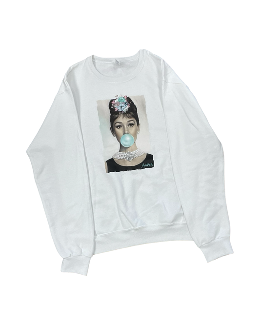 Sweatshirt Crewneck By Clothes Mentor In White, Size:S
