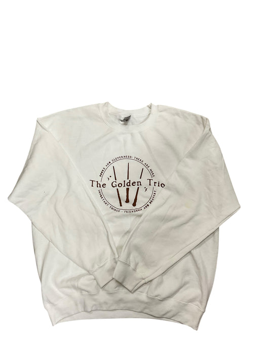 Sweatshirt Crewneck By Gildan In White, Size:L