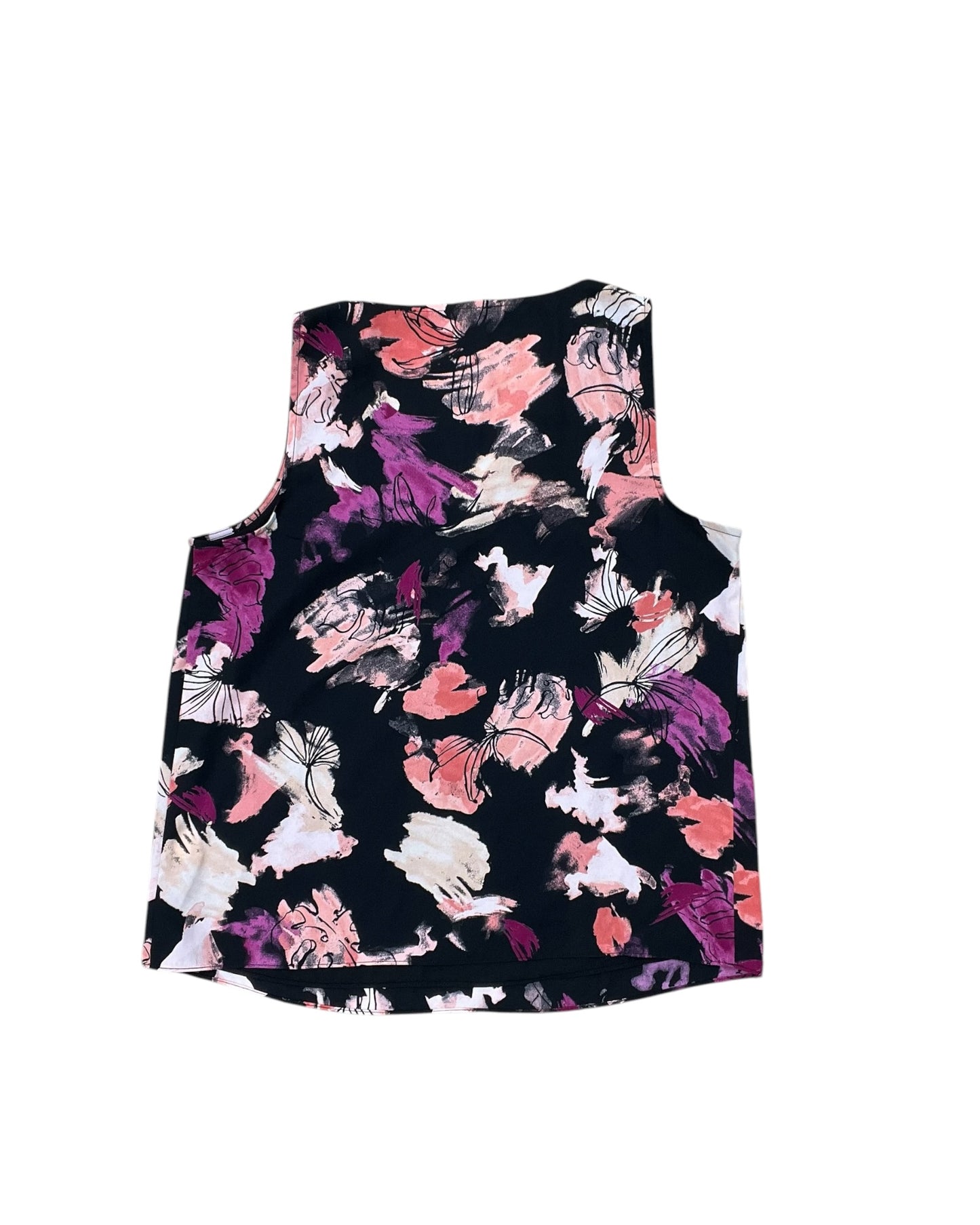 Top Sleeveless By Nine West In Black & Pink, Size:M
