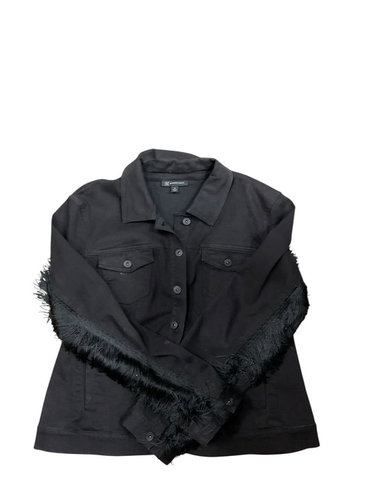 Jacket Denim By International Concepts In Black Denim, Size:Xl