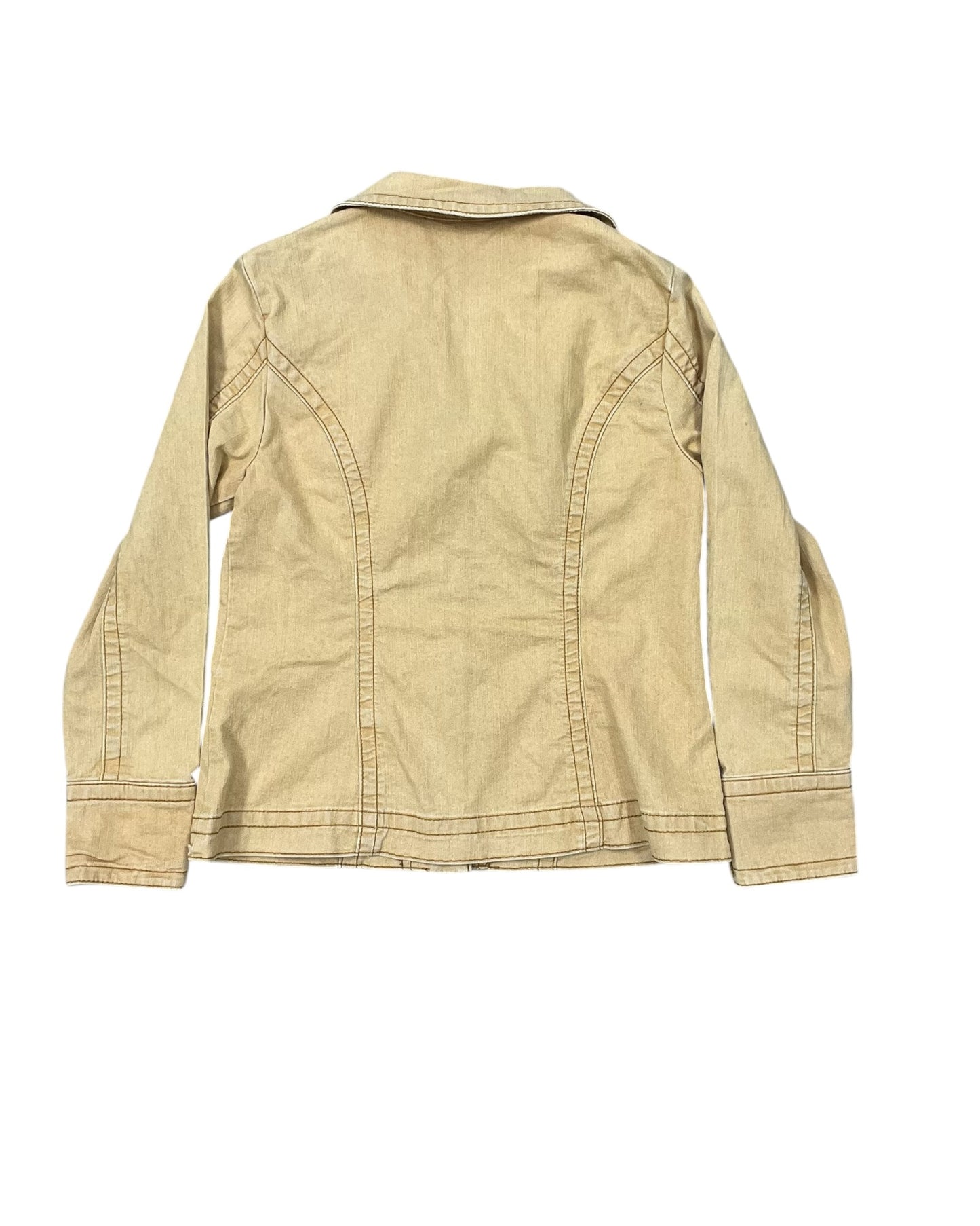 Jacket Denim By Christopher And Banks In Yellow, Size:S