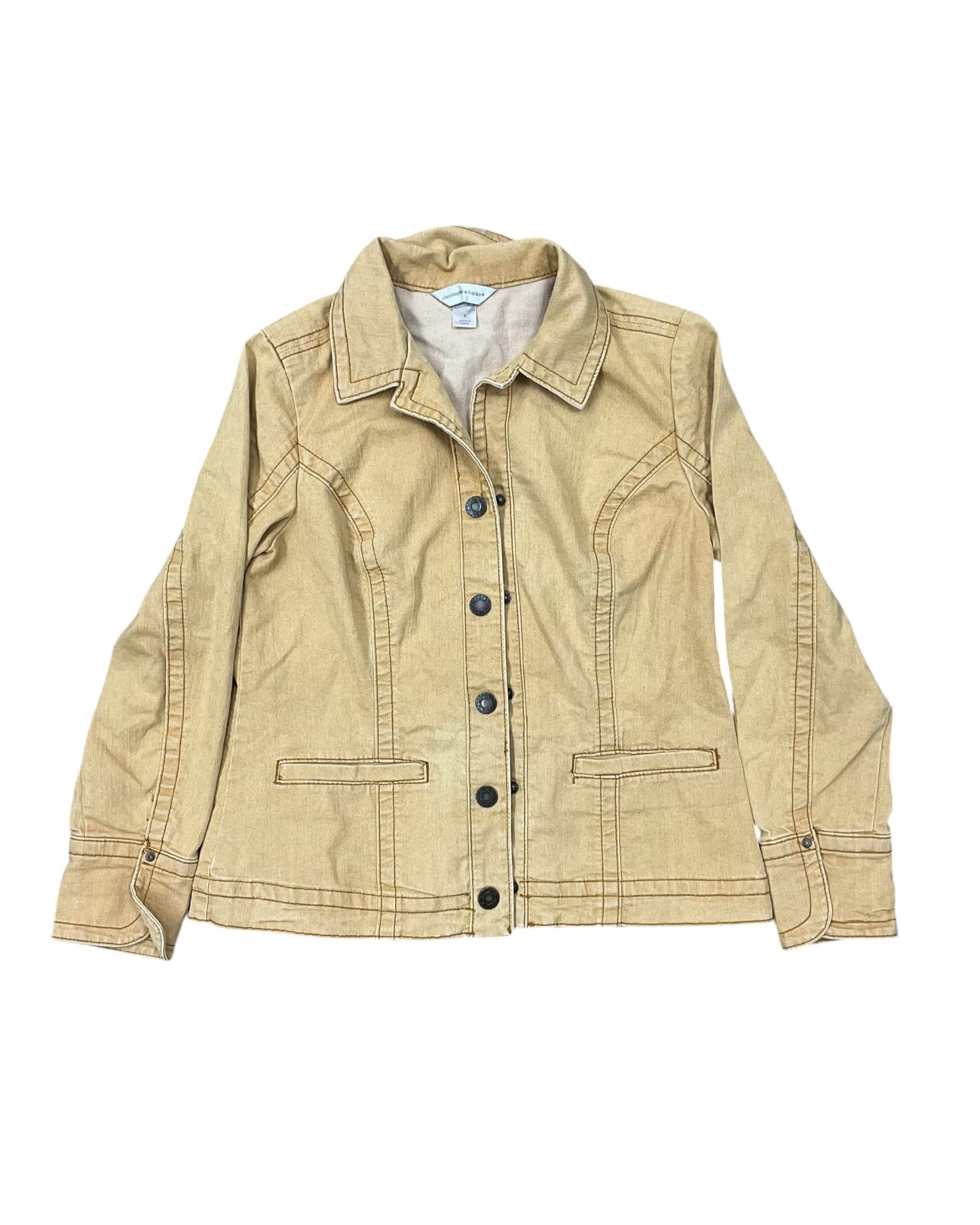 Jacket Denim By Christopher And Banks In Yellow, Size:S