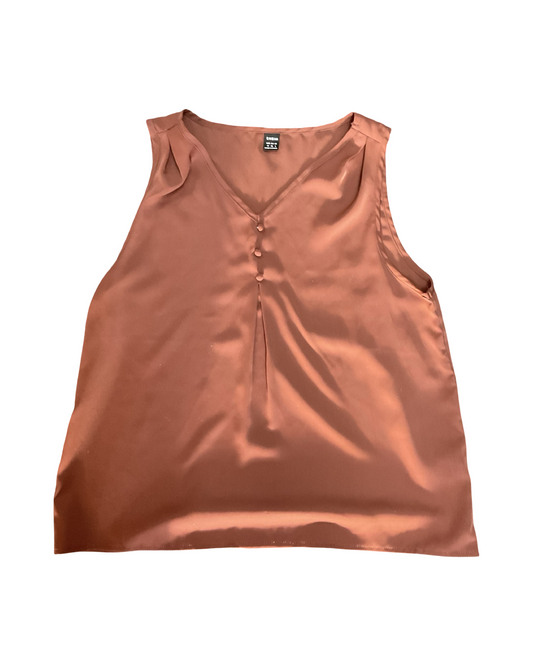 Top Sleeveless By Shein In Brown, Size:M