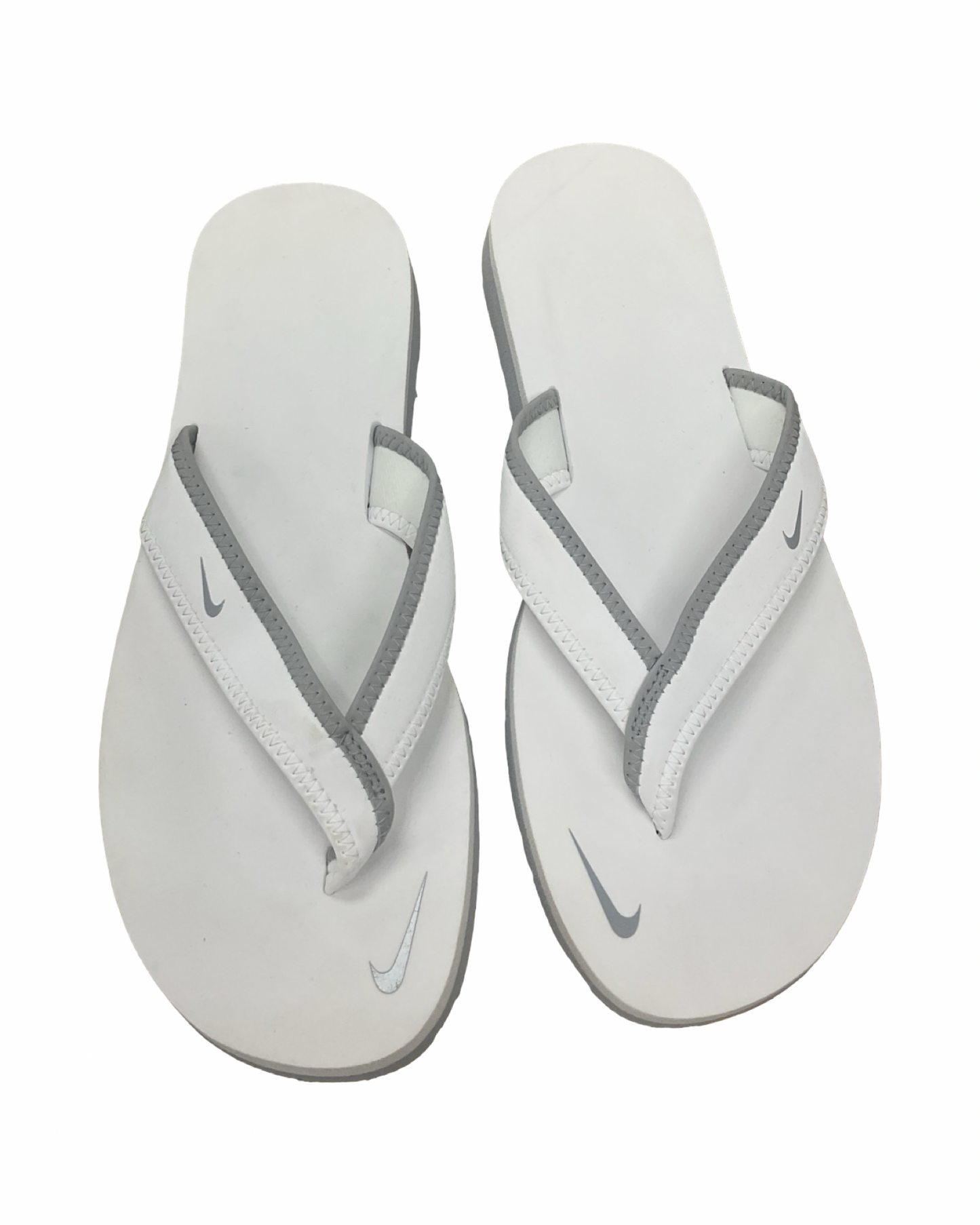 Sandals Flip Flops By Nike In White, Size:8