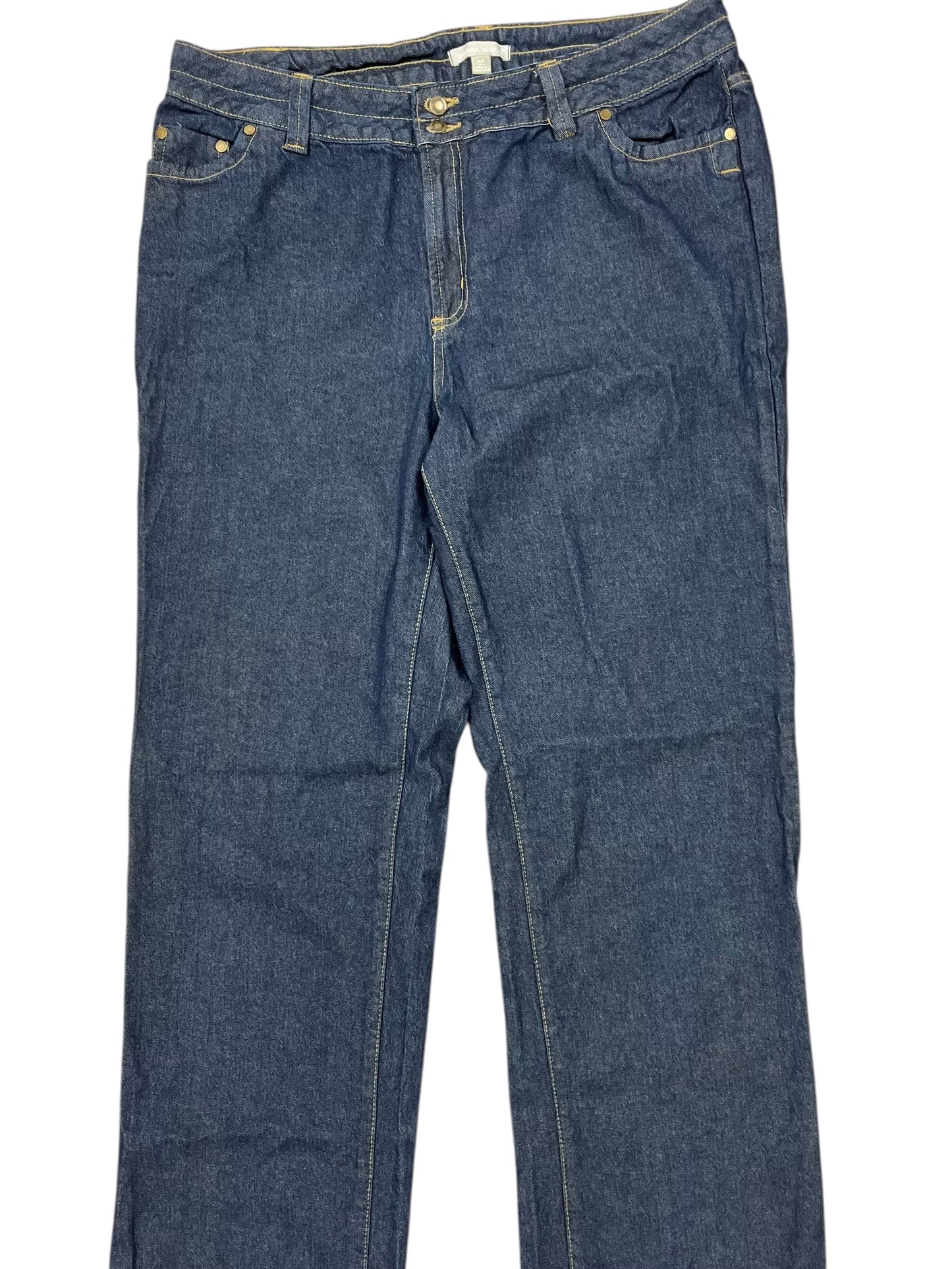 Jeans Straight By Woman Within In Blue Denim, Size:16L