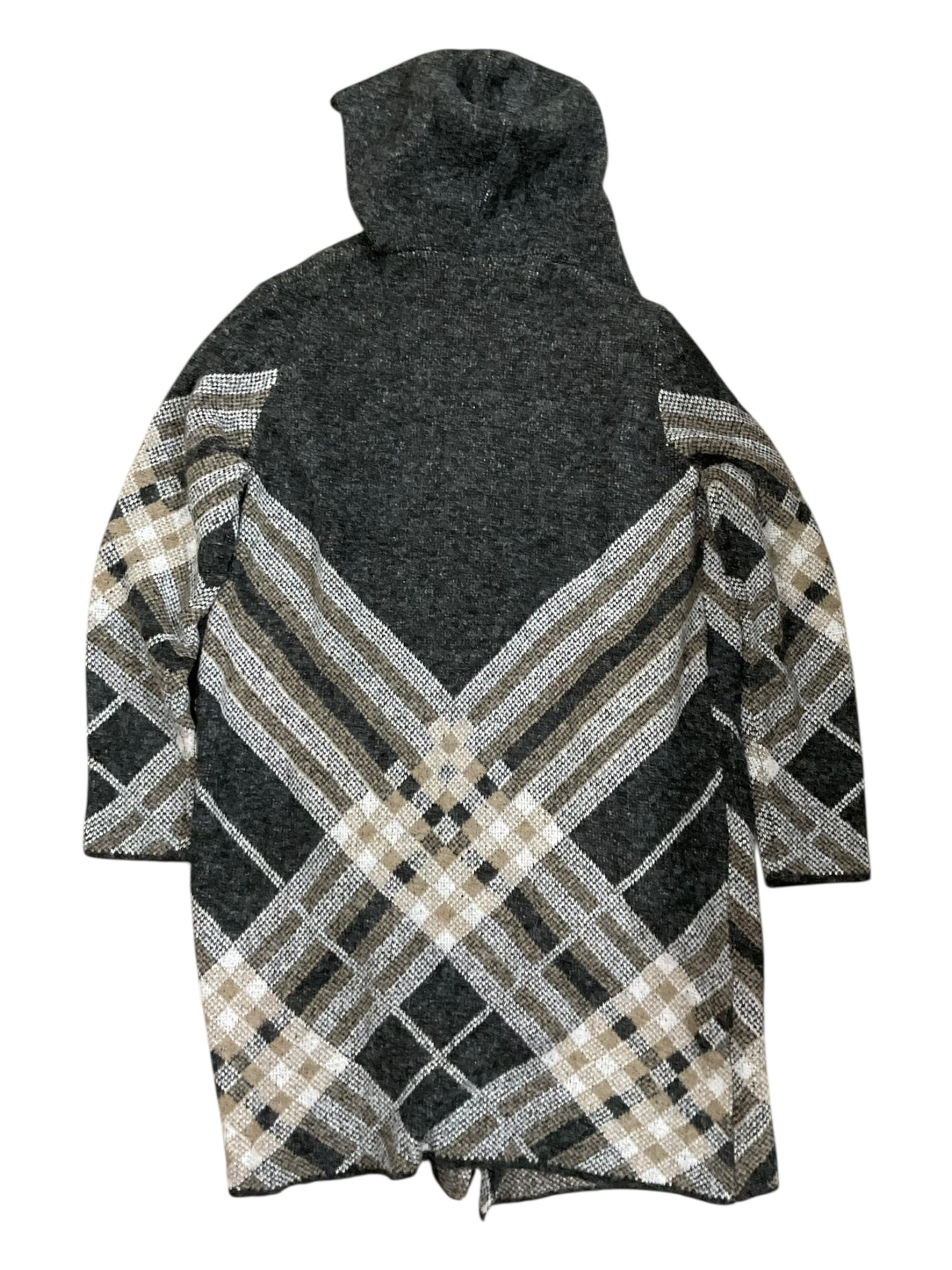 Sweater Cardigan By Natural Reflections In Grey, Size:Xl