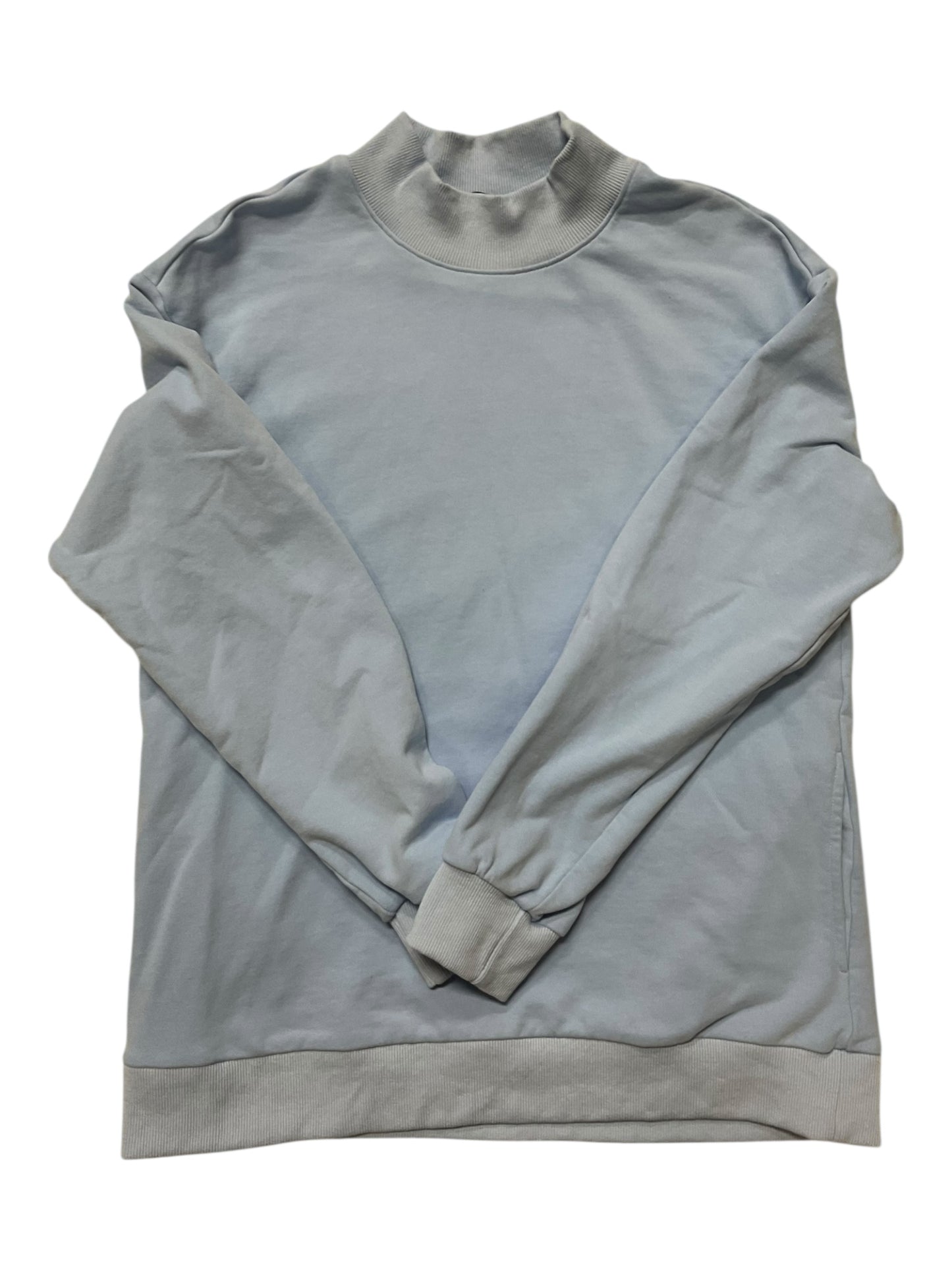 Sweatshirt Crewneck By Clothes Mentor In Blue & White, Size:M