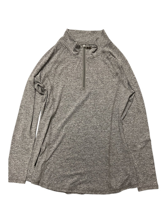 Athletic Top Ls Collar By Clothes Mentor In Grey, Size:M