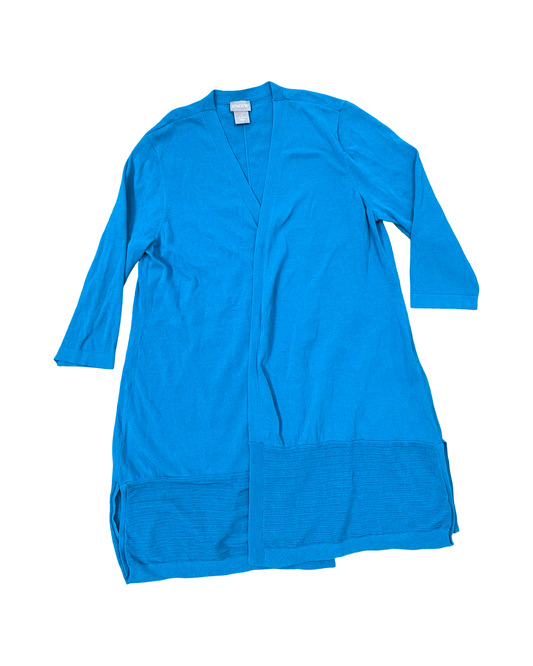 Cardigan By Chicos In Teal, Size:M