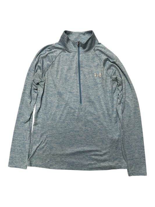 Athletic Top Ls Collar By Under Armour In Blue, Size:L