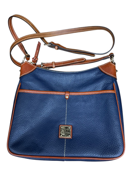 Crossbody Designer By Dooney And Bourke In Blue & Brown, Size:Medium