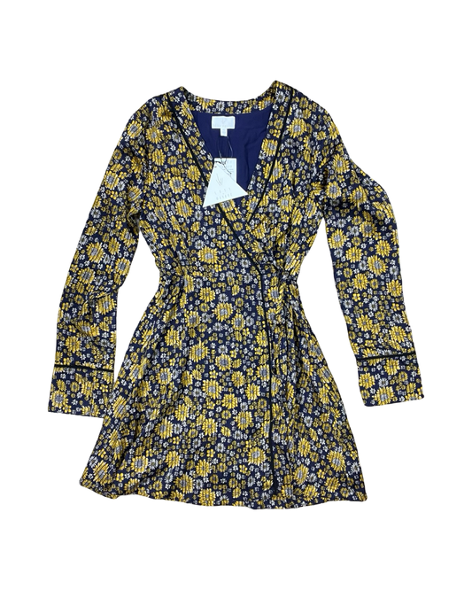 Dress Casual Midi By Lost + Wander In Blue & Yellow, Size:Xs