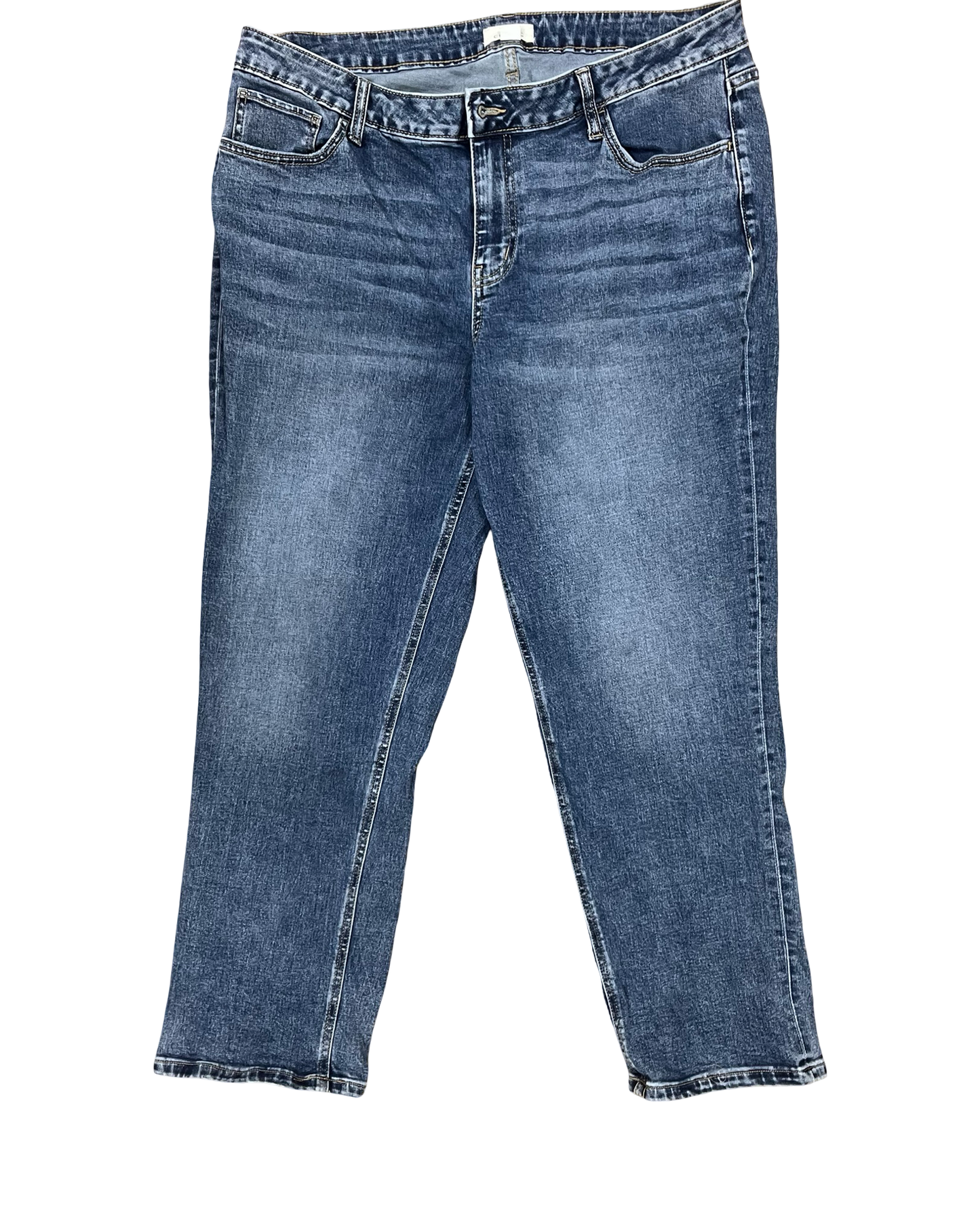 Jeans Cropped By Maurices In Blue Denim, Size:16