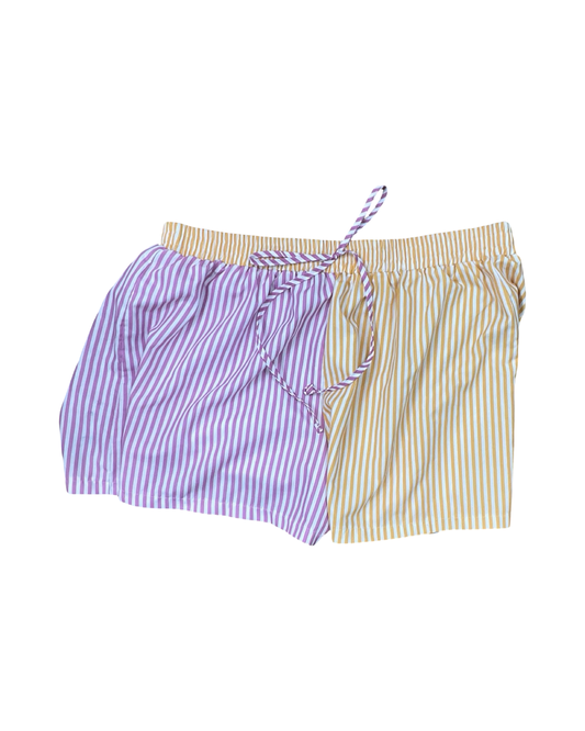 Shorts By Shein In White & Yellow, Size:4X