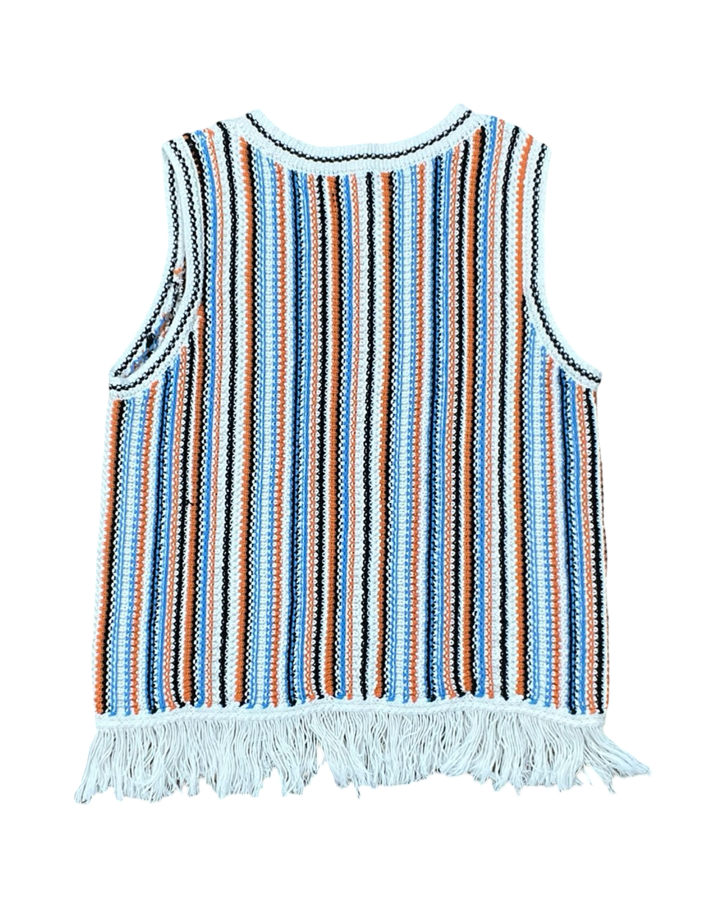 Top Sleeveless By Lou And Grey In Orange & White, Size:S