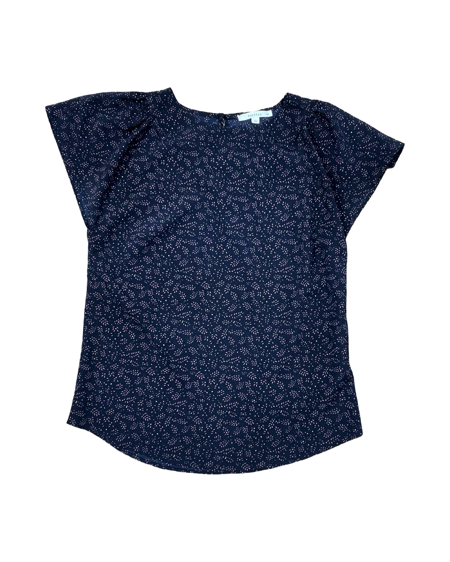 Top Ss By Clothes Mentor In Navy, Size:Xs