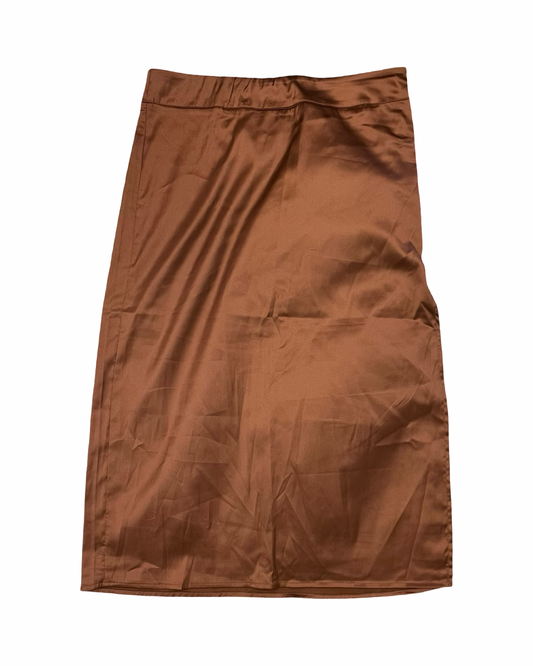 Skirt Midi By Clothes Mentor In Copper, Size:M