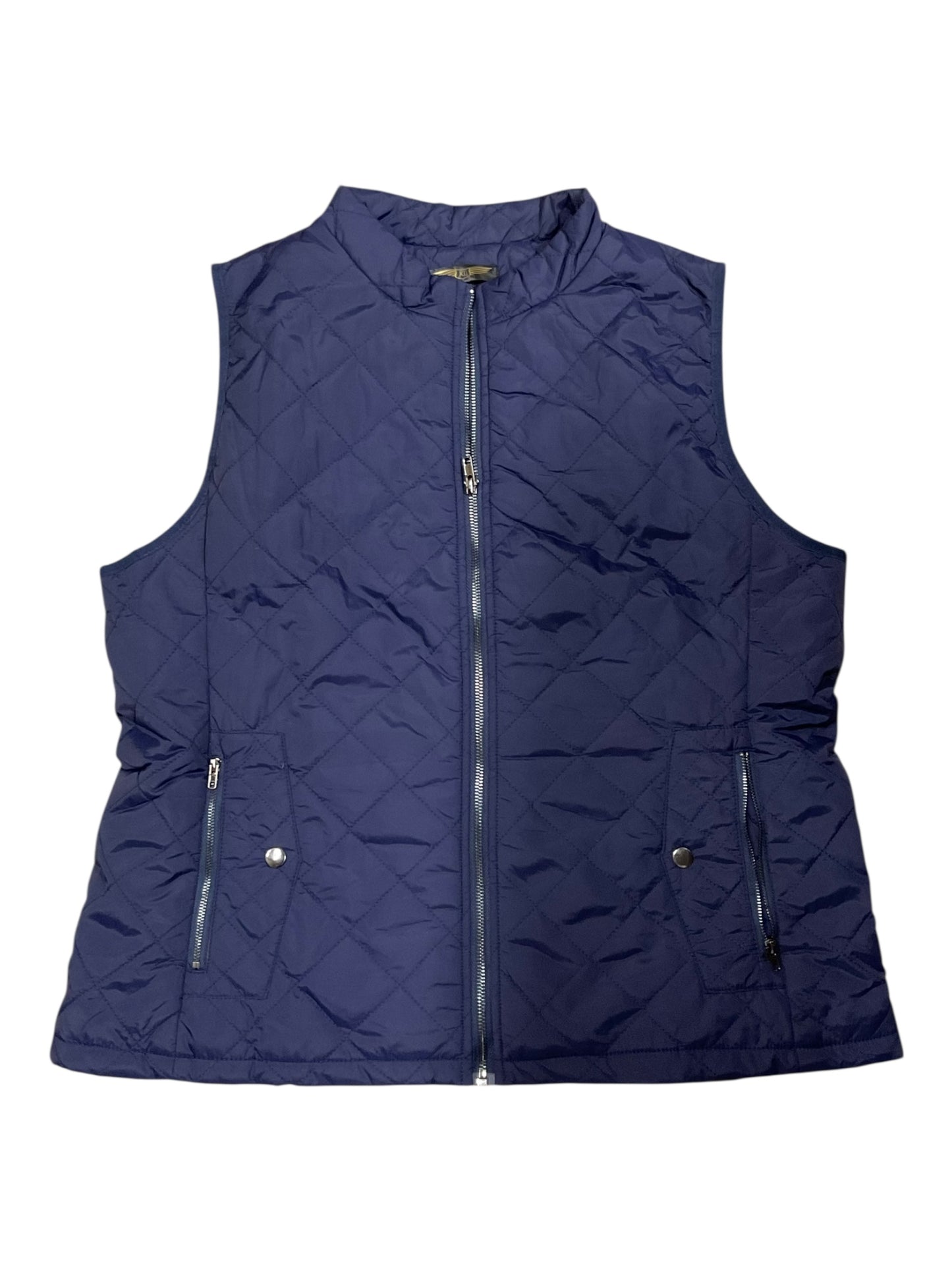 Vest Puffer & Quilted By Clothes Mentor In Navy, Size:Xl